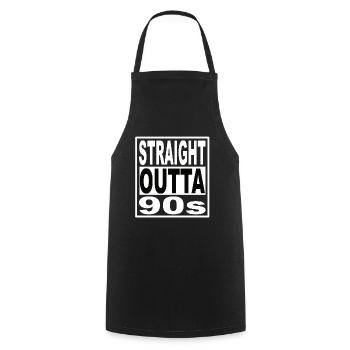 90s 90s 90s fashion 90s party nineties - Cooking Apron - black - Front - AI Model Male 185 dark (185cm)