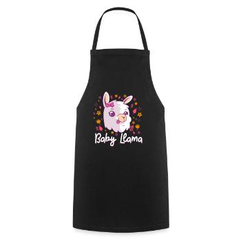 Baby Lama T-Shirt Geschenk Kinder - Kochschürze - Schwarz - Vorne - AI Model Male 185 dark (185cm)