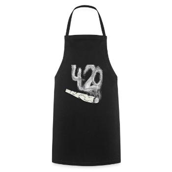 Joint - bag - smoke 420 - Cooking Apron - black - Front - AI Model Male 185 dark (185cm)