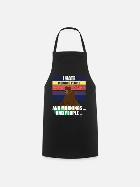 I hate people - Cooking Apron - black
