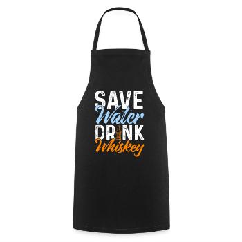 Whiskey Whisky Scotch Single Malt Bourbon Geschenk - Kochschürze - Schwarz - Vorne - AI Model Male 185 dark (185cm)
