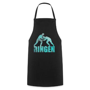 Ringer Kampfsport Geschenk Männer Frauen - Kochschürze - Schwarz - Vorne - AI Model Male 185 dark (185cm)