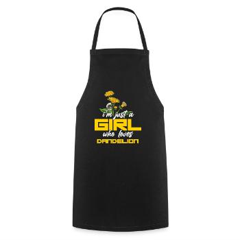Je suis juste une fille qui aime le pissenlit pour les pissenlits - Tablier de cuisine - noir - Devant - AI Model Male 185 dark (185cm)