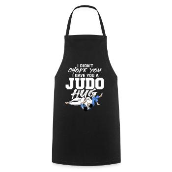 Judo - Kochschürze - Schwarz - Vorne - AI Model Male 185 dark (185cm)