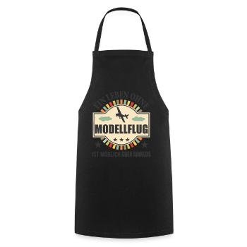 Modellflug Lustiger Spruch Modellbauer Geschenk - Kochschürze - Schwarz - Vorne - AI Model Male 185 dark (185cm)