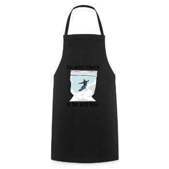 Powder / Snowboard - Kochschürze - Schwarz - Vorne - AI Model Male 185 dark (185cm)