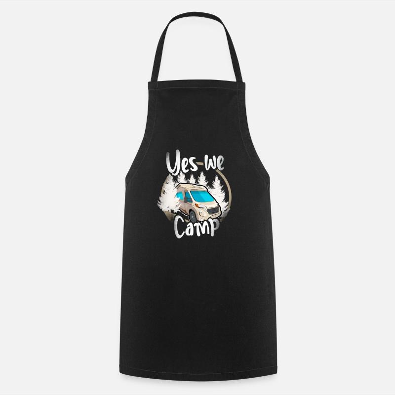 Yes We Camp - Kochschürze - Schwarz