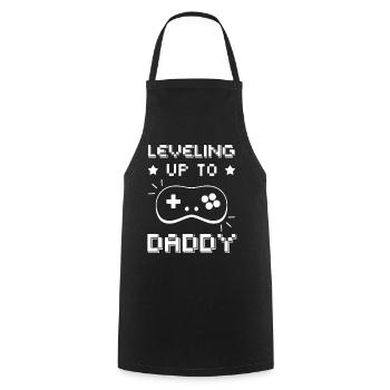 Leveling Up To Daddy - Cooking Apron - black - Front - AI Model Male 185 dark (185cm)