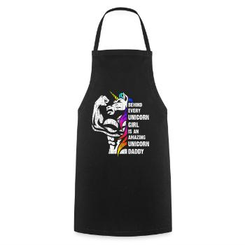 Unicorn Dad Dadacorn Dadicorn Daddycorn - Cooking Apron - black - Front - AI Model Male 185 dark (185cm)