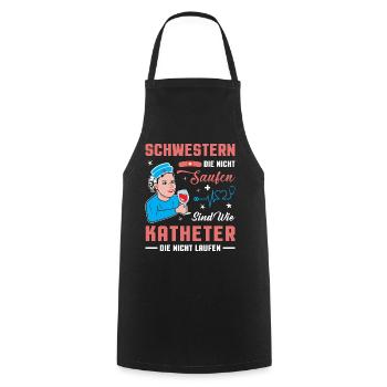 Altenpflegerin Pflegedienst Pflegehelferin Pflege - Kochschürze - Schwarz - Vorne - AI Model Male 185 dark (185cm)