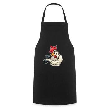Rooster Chicken Fitness Bodybuilder Gift - Cooking Apron - black - Front - AI Model Male 185 dark (185cm)