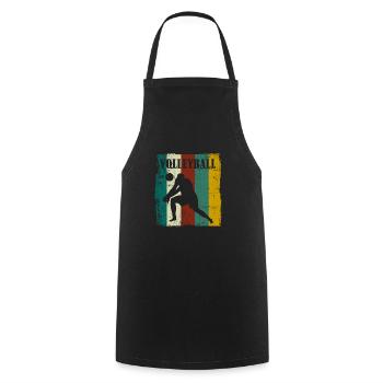 Volleyball t-shirt volleyball player gift - Cooking Apron - black - Front - AI Model Male 185 dark (185cm)