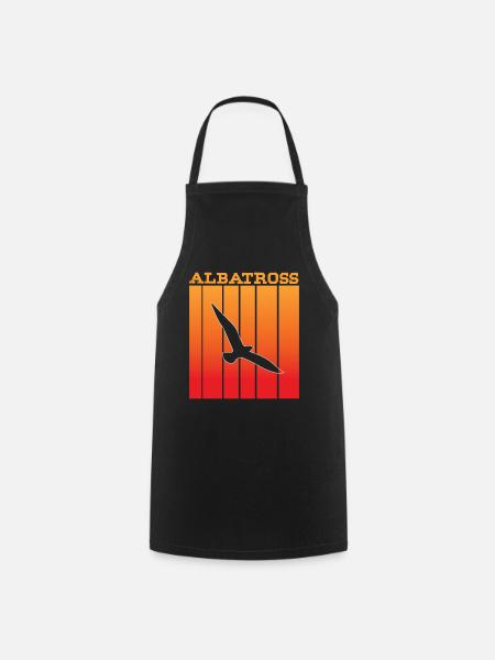 Albatros -Schattenspiel im Sonnenuntergang - Kochschürze - Schwarz
