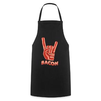 Barbecue au bacon Rock Music Rebel - Tablier de cuisine - noir - Devant - AI Model Male 185 dark (185cm)