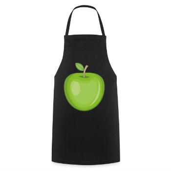 Funny sticker of an apple - Cooking Apron - black - Front - AI Model Male 185 dark (185cm)