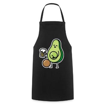 Funny avocado beer belly funny beer drinker gift - Cooking Apron - black - Front - AI Model Male 185 dark (185cm)