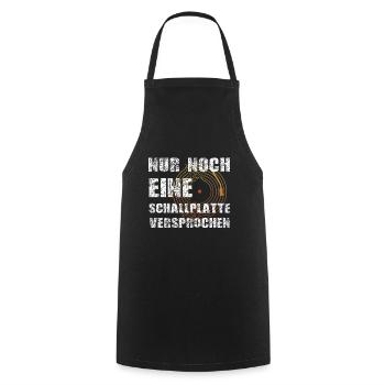 Schallplatte Musik - Kochschürze - Schwarz - Vorne - AI Model Male 185 dark (185cm)