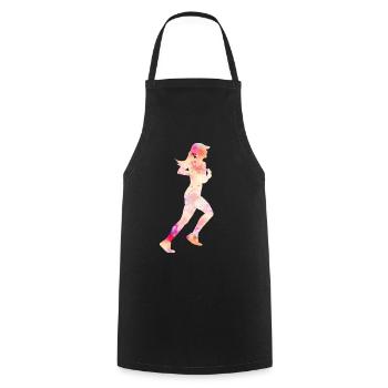 Jogging Running Runner Gift Men Women - Cooking Apron - black - Front - AI Model Male 185 dark (185cm)