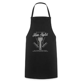 Barber haircut - Cooking Apron - black - Front - AI Model Male 185 dark (185cm)