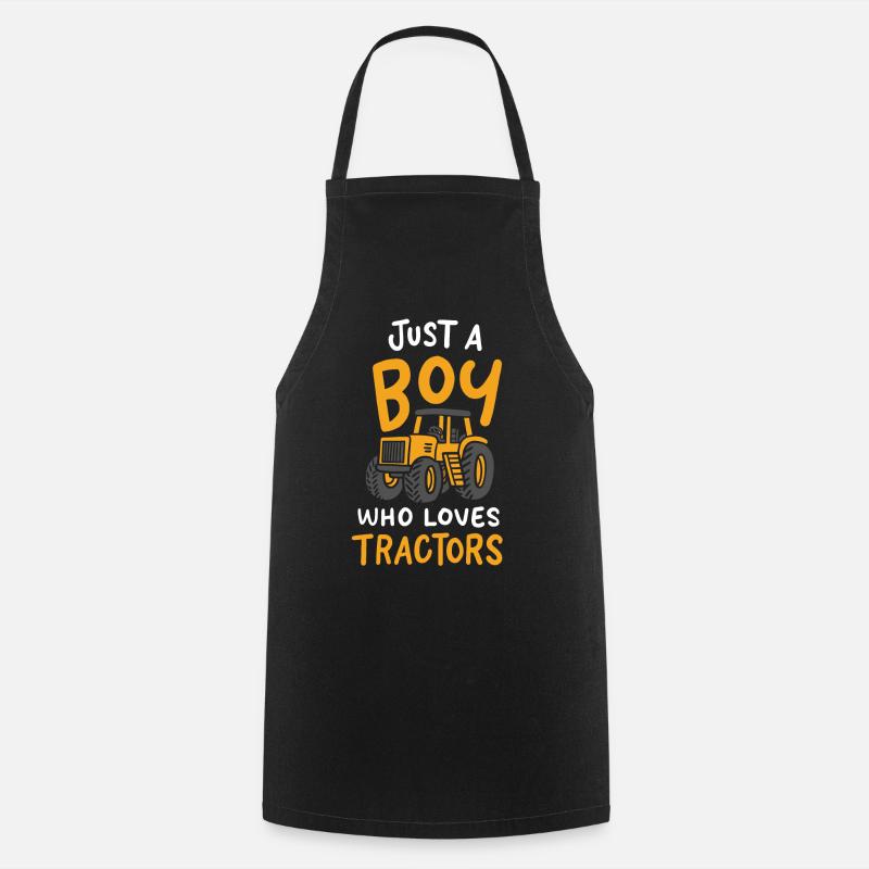 Tractors Tractor - Cooking Apron - black
