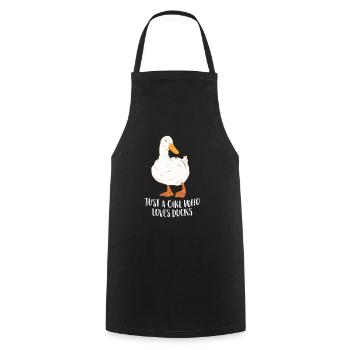 Juste une fille qui aime le canard - Tablier de cuisine - noir - Devant - AI Model Male 185 dark (185cm)