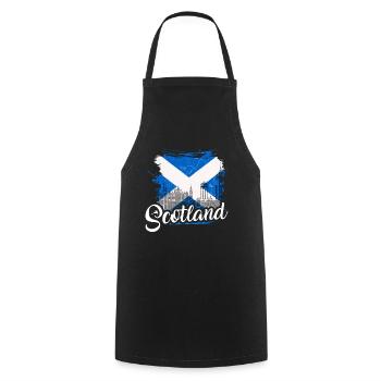 Scotland Flag Scottish Coat of Arms Scots - Cooking Apron - black - Front - AI Model Male 185 dark (185cm)