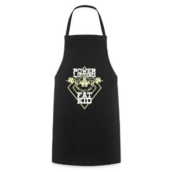 Powerlifting Powerlifter Geschenk - Kochschürze - Schwarz - Vorne - AI Model Male 185 dark (185cm)