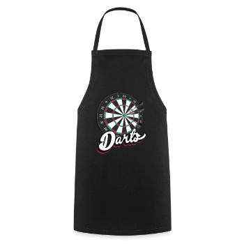 Cadeaux de fléchettes vintage - Tablier de cuisine - noir - Devant - AI Model Male 185 dark (185cm)