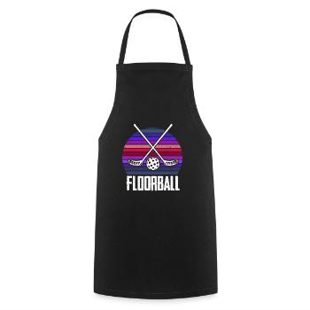Floorball & Floorball Gift for Hockey Friends - Cooking Apron - black - Front - AI Model Male 185 dark (185cm)