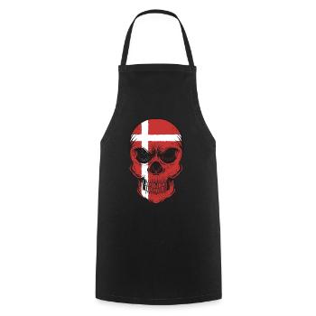 Danemark Drapeau drapeau danois Scandinavie Vacances - Tablier de cuisine - noir - Devant - AI Model Male 185 dark (185cm)