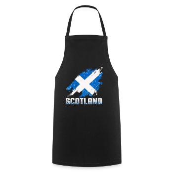 Scotland Flag Scottish Coat of Arms Scots - Cooking Apron - black - Front - AI Model Male 185 dark (185cm)