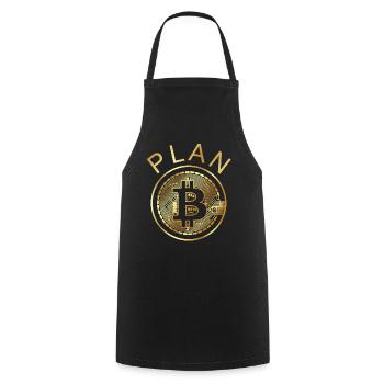 In Crypto I Trust gift idea for Hodler miners - Cooking Apron - black - Front - AI Model Male 185 dark (185cm)