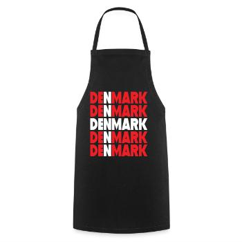 Danemark Danemark drapeau, ville de Danemark - Tablier de cuisine - noir - Devant - AI Model Male 185 dark (185cm)