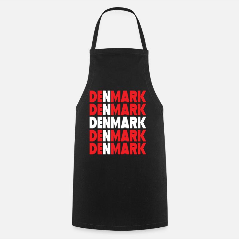 Dänemak Dänemark Flagge Dänemark City - Forklæde - sort