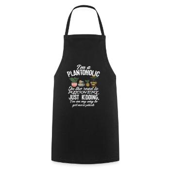 Garden plant lover gift - Cooking Apron - black - Front - AI Model Male 185 dark (185cm)