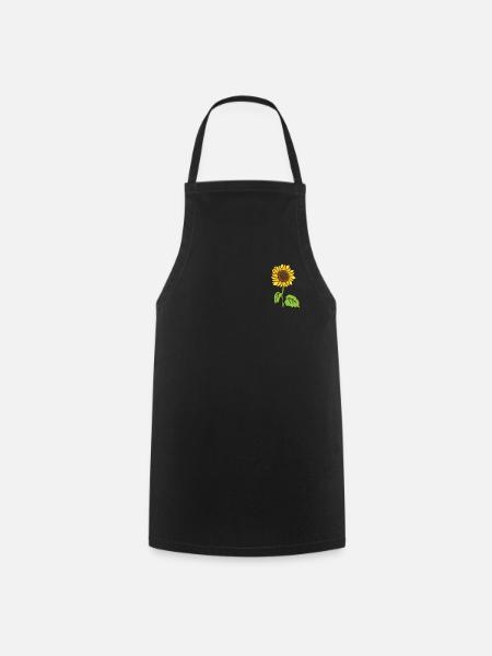 Sonnenblume in Tasche Süße Sonnenblume - Kochschürze - Schwarz