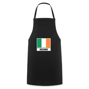 Irland irisch Flagge Fahne - Kochschürze - Schwarz - Vorne - AI Model Male 185 dark (185cm)