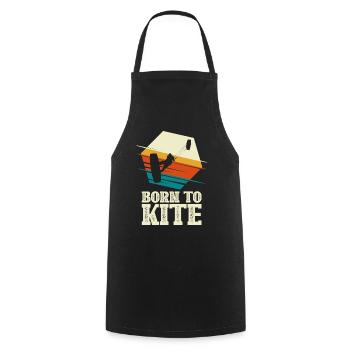 Born to kite - kitesurfer kitesurfing - Cooking Apron - black - Front - AI Model Male 185 dark (185cm)