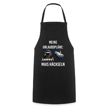 Urlaubspläne Drescher Fahren Maiskolben - Kochschürze - Schwarz - Vorne - AI Model Male 185 dark (185cm)