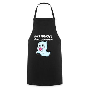 Mon premier bébé d'Halloween - Tablier de cuisine - noir - Devant - AI Model Male 185 dark (185cm)