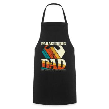 Paragliding Dad - paraglider pilot - Cooking Apron - black - Front - AI Model Male 185 dark (185cm)