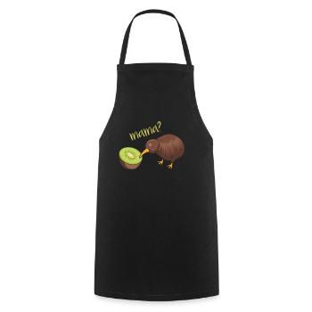 Momie? idée cadeau drôle de kiwi kiwi - Tablier de cuisine - noir - Devant - AI Model Male 185 dark (185cm)