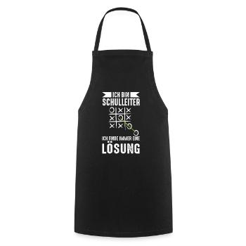 Schulleiter Direktor Rektor Schulleitung Geschenk - Kochschürze - Schwarz - Vorne - AI Model Male 185 dark (185cm)