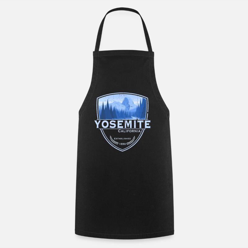 Yosemite Blue Vintage - Cooking Apron - black