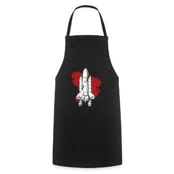 Grand cadeau de fusée pour les amis de la fusée et de l'espace - Tablier de cuisine - noir - Devant - AI Model Male 185 dark (185cm)