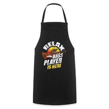 Bass guitar bassist player EADG bassist music - Cooking Apron - black - Front - AI Model Male 185 dark (185cm)