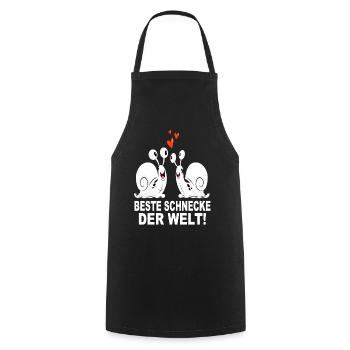 Schnecke Schneckenhaus Beste Freunde Welt Geschenk - Kochschürze - Schwarz - Vorne - AI Model Male 185 dark (185cm)