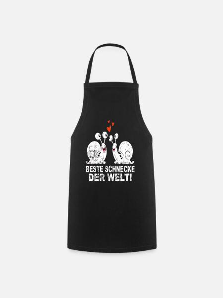 Schnecke Schneckenhaus Beste Freunde Welt Geschenk - Kochschürze - Schwarz