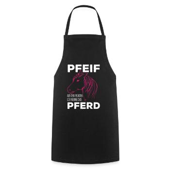 Reiten Scheiß auf den Prinzen ich nehme das Pferd - Kochschürze - Schwarz - Vorne - AI Model Male 185 dark (185cm)