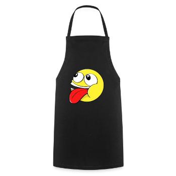 Smile Face Fun Smilies Cartoon Smilie Smile - Tablier de cuisine - noir - Devant - AI Model Male 185 dark (185cm)